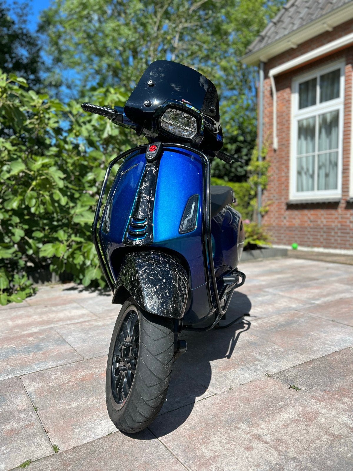 Vespa Sprint Custom Blauw/Paars - Unieke Kleur!, Ophalen, Gebruikt, Maximaal 45 km/u, Overige modellen