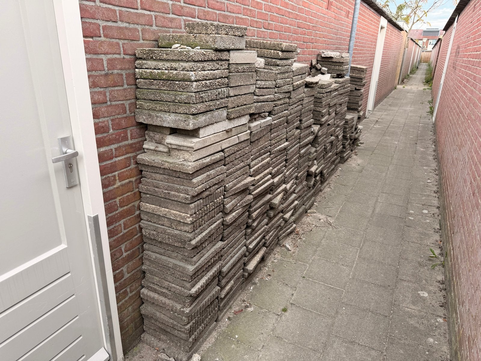 Gebruikte betontegels voor terras of pad, Ophalen, Gebruikt, 10 m² of meer, Beton