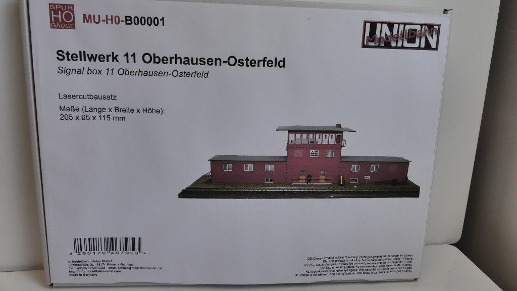 Bouwdoos H0: Stellwerk 11 Oberhausen-Osterfeld Lasercut ovp, Overige merken, Brug, Tunnel of Gebouw, Nieuw, Ophalen of Verzenden