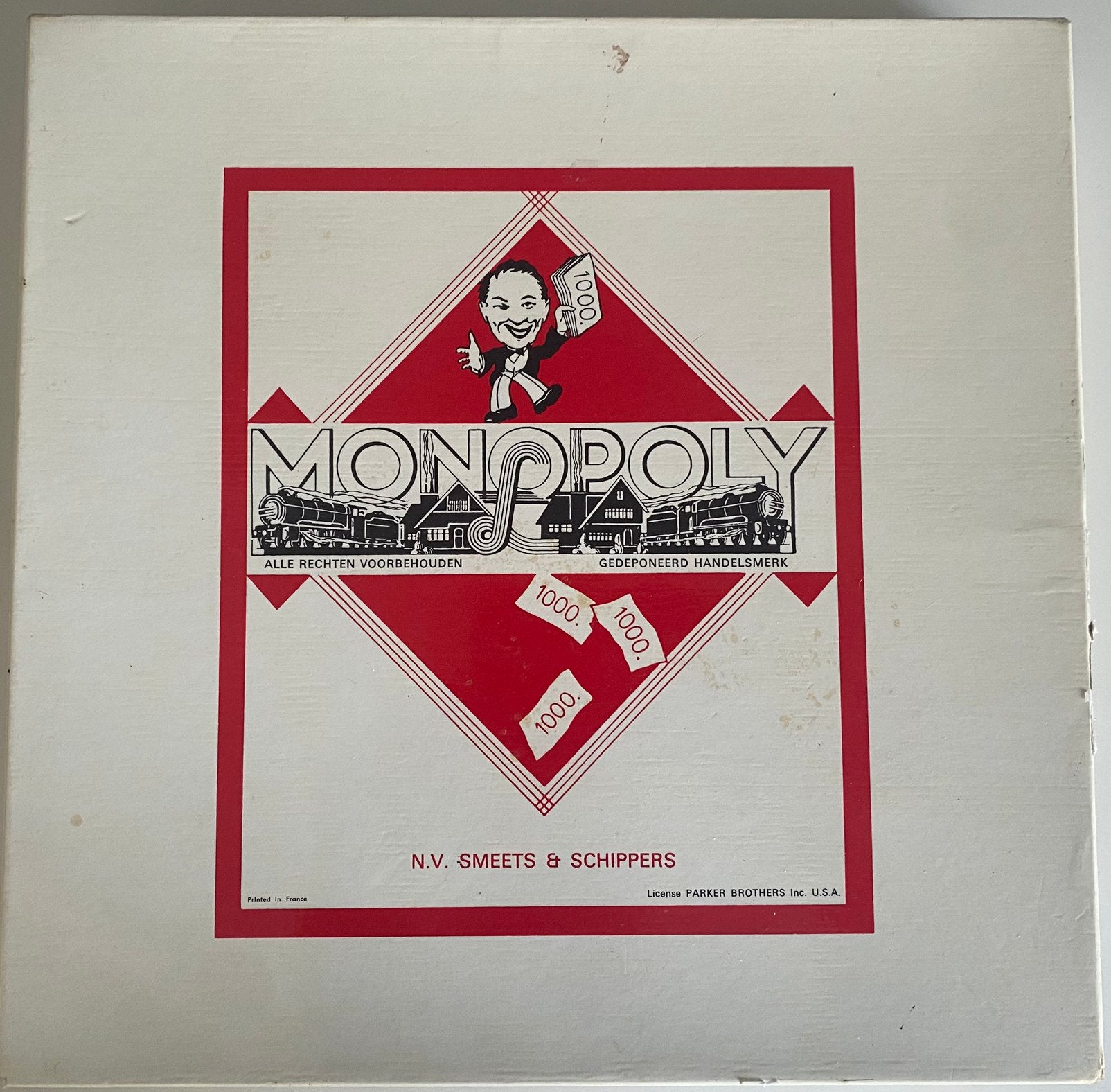 Vintage Monopoly 1961, Vijf spelers of meer, Ophalen of Verzenden, Gebruikt