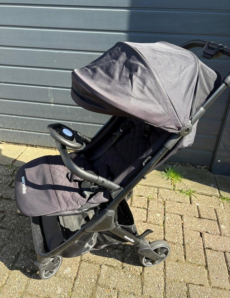 easyJet Jackey 2 buggy zwart met stuurtje en regenhoes, Ophalen of Verzenden, Gebruikt, Overige merken, Zonnekap
