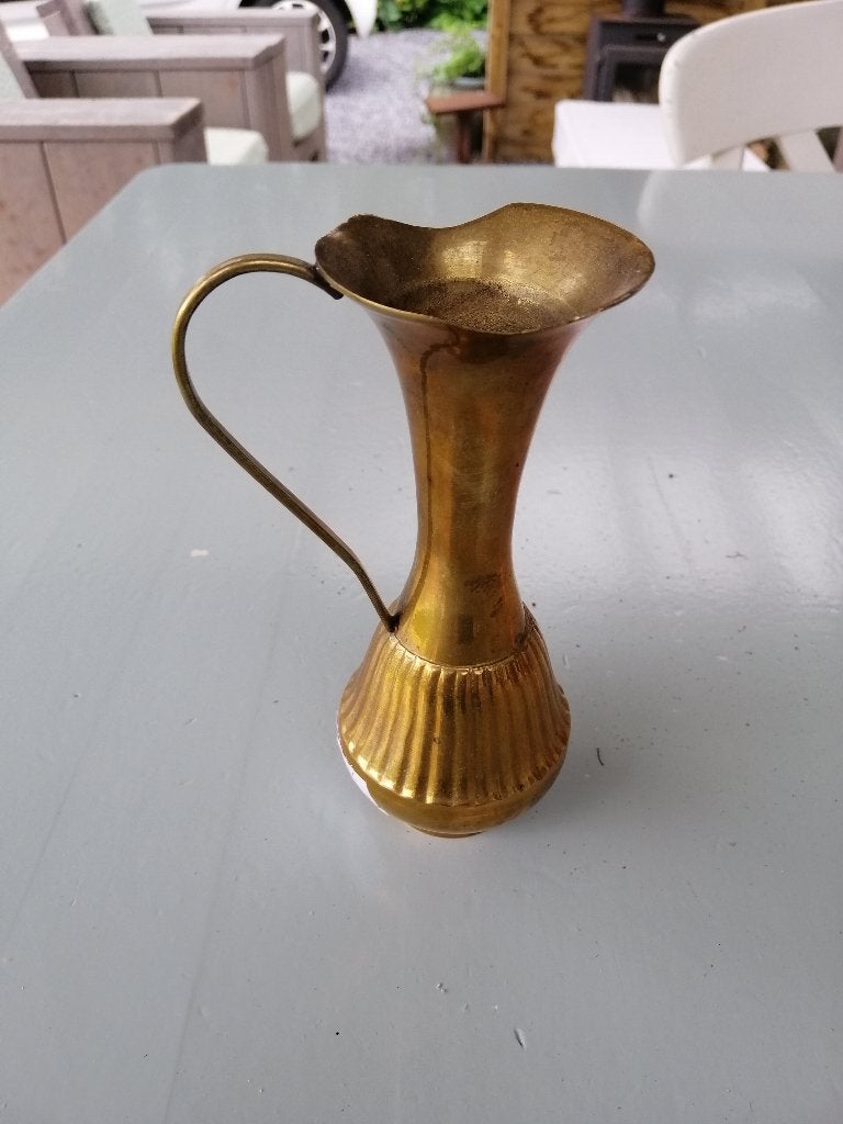 Antiek koperen vaasje. diameter: 5.5cm. Hoogte: 13cm, Antiek en Kunst, Ophalen of Verzenden, Koper