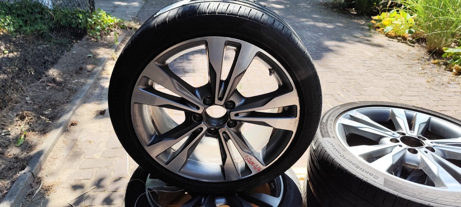 Mercedes W205/S205 Breedset 18 inch met banden, Ophalen, 18 inch, Banden en Velgen, Personenwagen