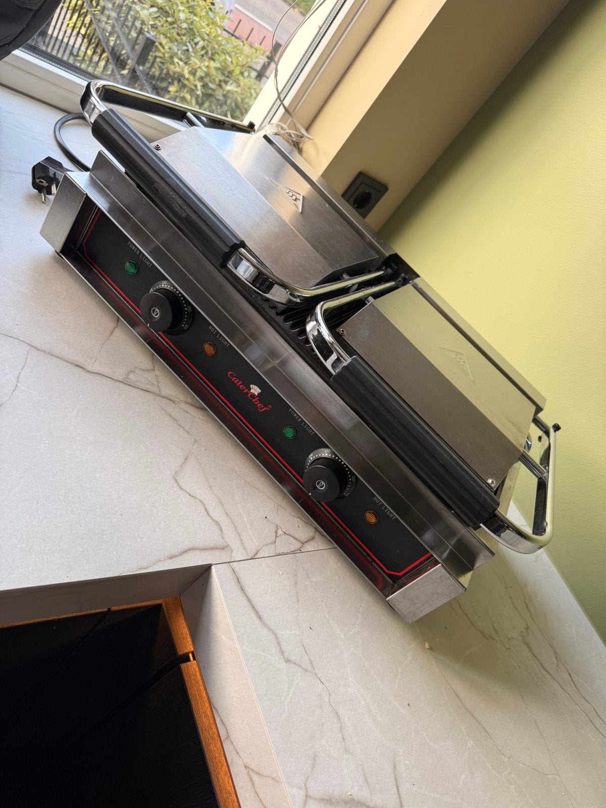 CaterChef Contactgrill | 50 tot 300C |, Ophalen of Verzenden, Zo goed als nieuw