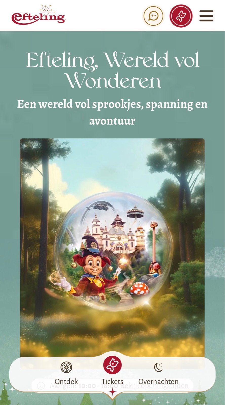 Efteling kaartjes, Drie personen of meer, Ticket of Toegangskaart