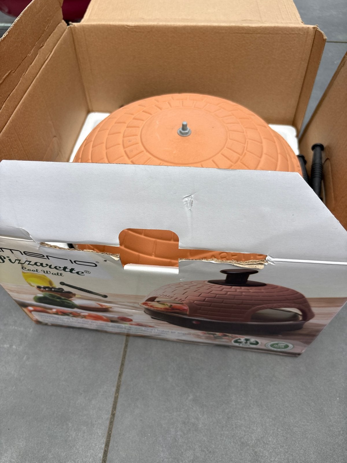 Emerio Pizzarette Cool Wall - Pizzaoven voor 4 personen, Witgoed en Apparatuur, Ophalen, Minder dan 45 cm, Pizzaoven, Vrijstaand