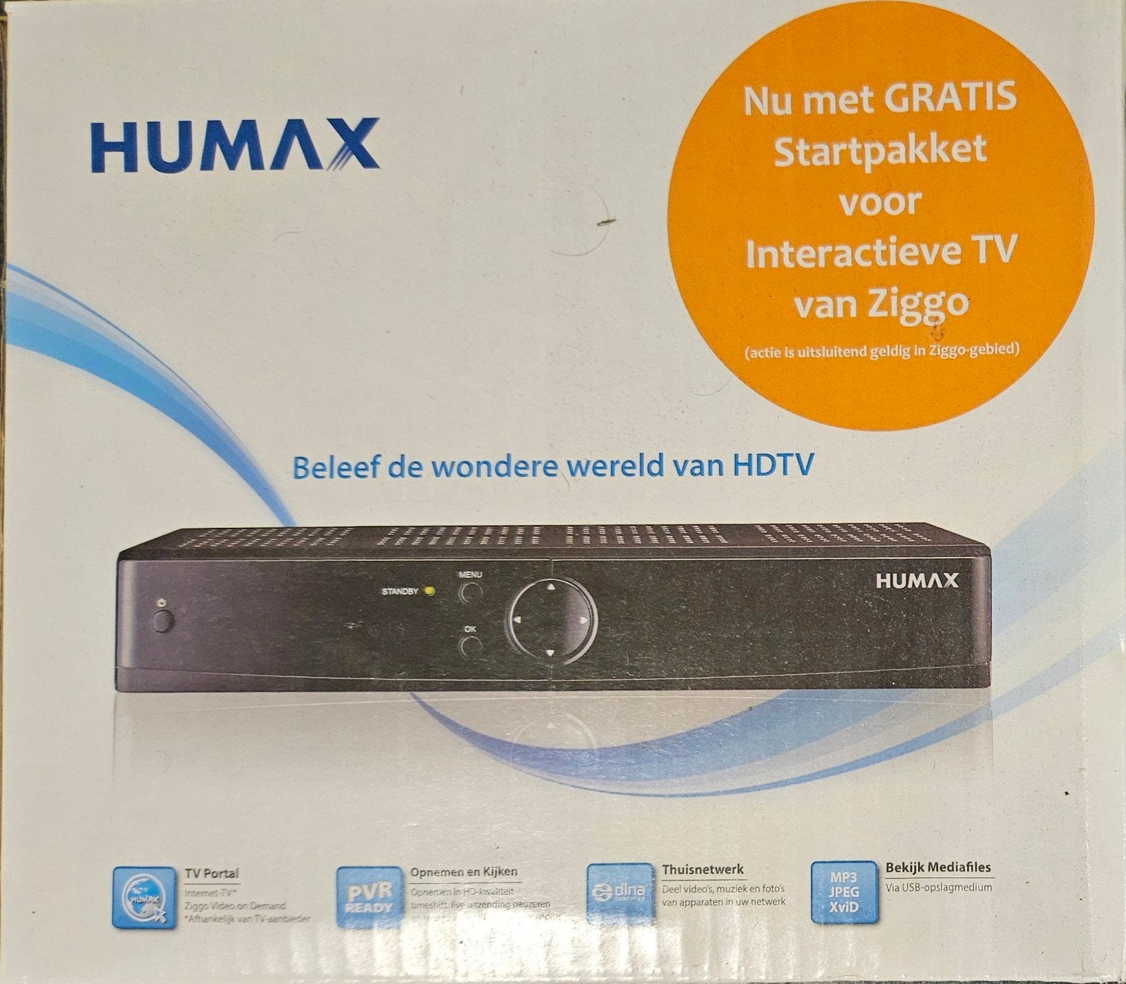 NIEUW: Humax IRHD-5300C Digitale HDTV Kabelontvanger Ziggo, Ophalen of Verzenden, Nieuw, Decoder