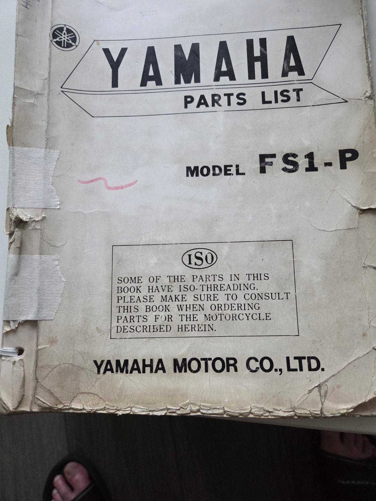 Yamaha FS1-P Onderdelenlijst - Origineel uit 1970, Motoren, Ophalen of Verzenden