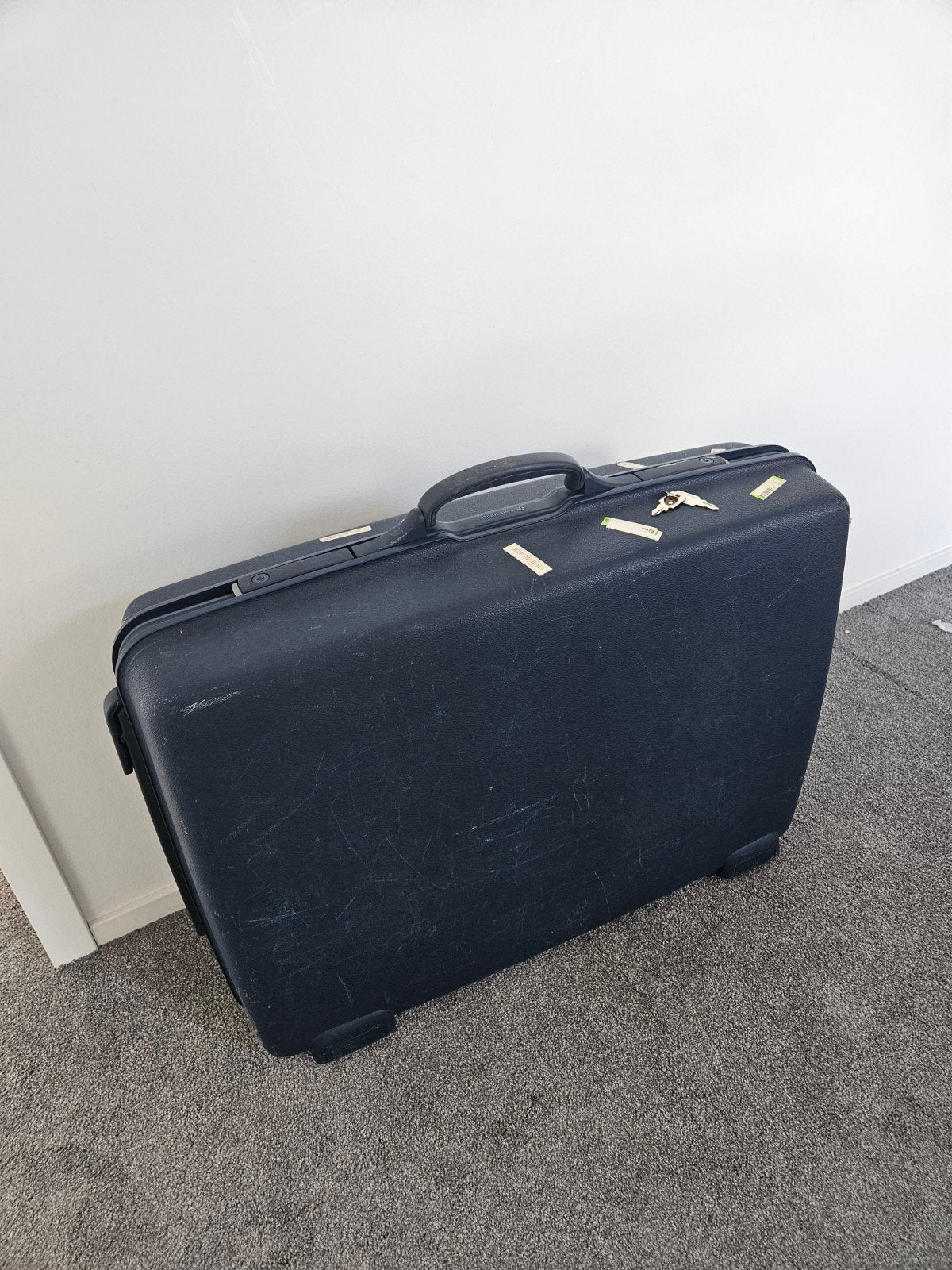 Samsonite Harde Koffer/Blauw - met sleutels, Ophalen, Gebruikt, Hard kunststof, 45 tot 55 cm