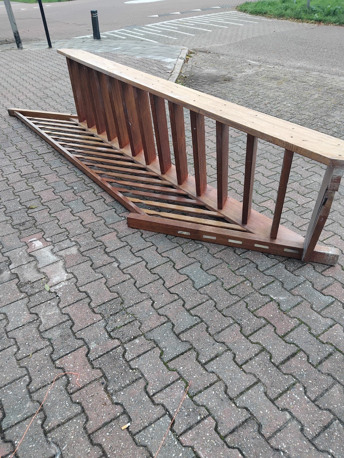hardhouten trap, Ophalen, Gebruikt, 2 tot 4 meter