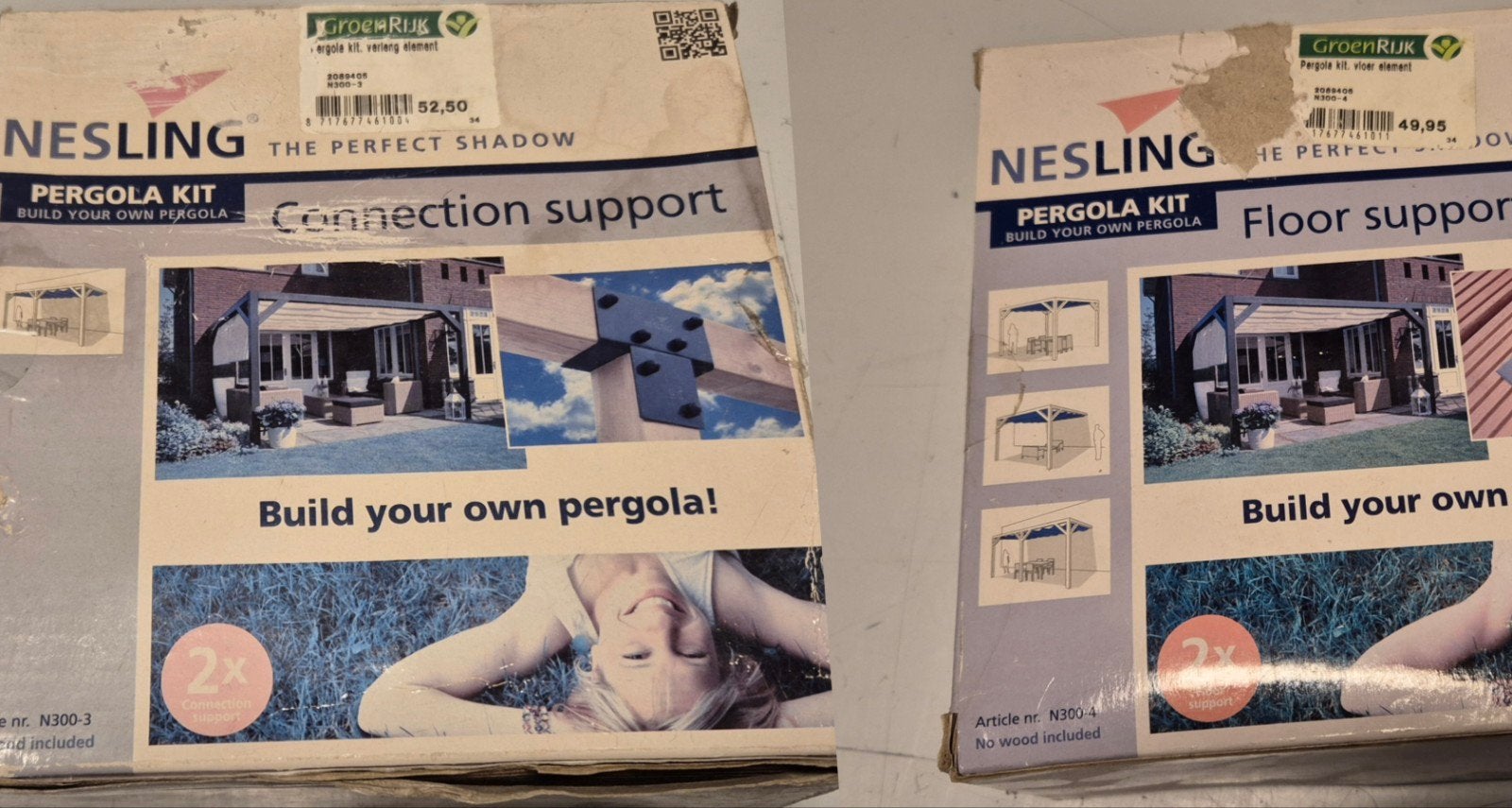 Nesling Pergola Kit delen: Vloer- en Verleng elementen (2 st, Ophalen of Verzenden, Nieuw