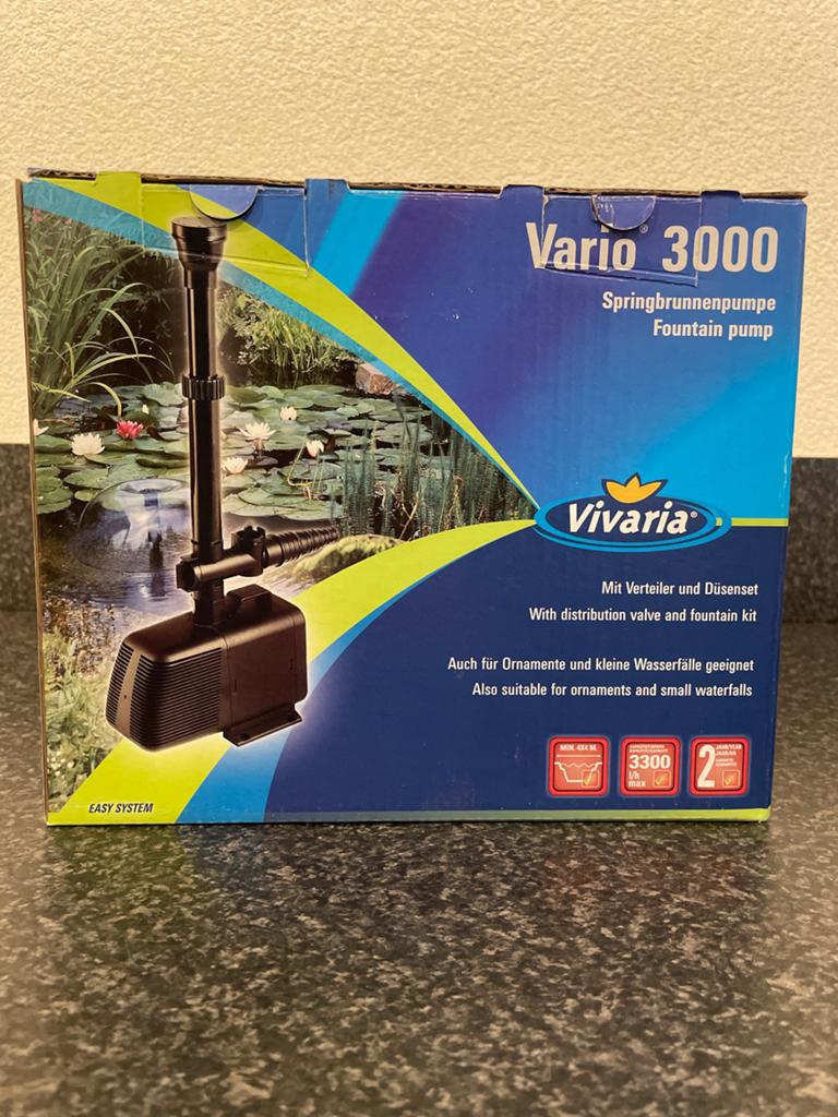 Vivaria Vario 3000 Fonteinpomp - Nieuw in doos, Tuin en Terras, Ophalen, Zo goed als nieuw, Vijverpomp