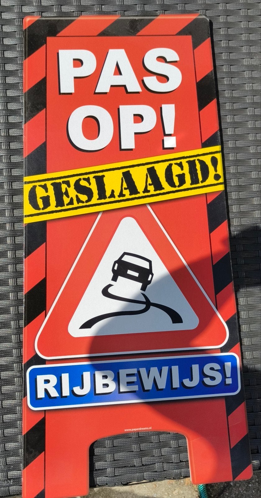 Rijbewijs bord, Ophalen