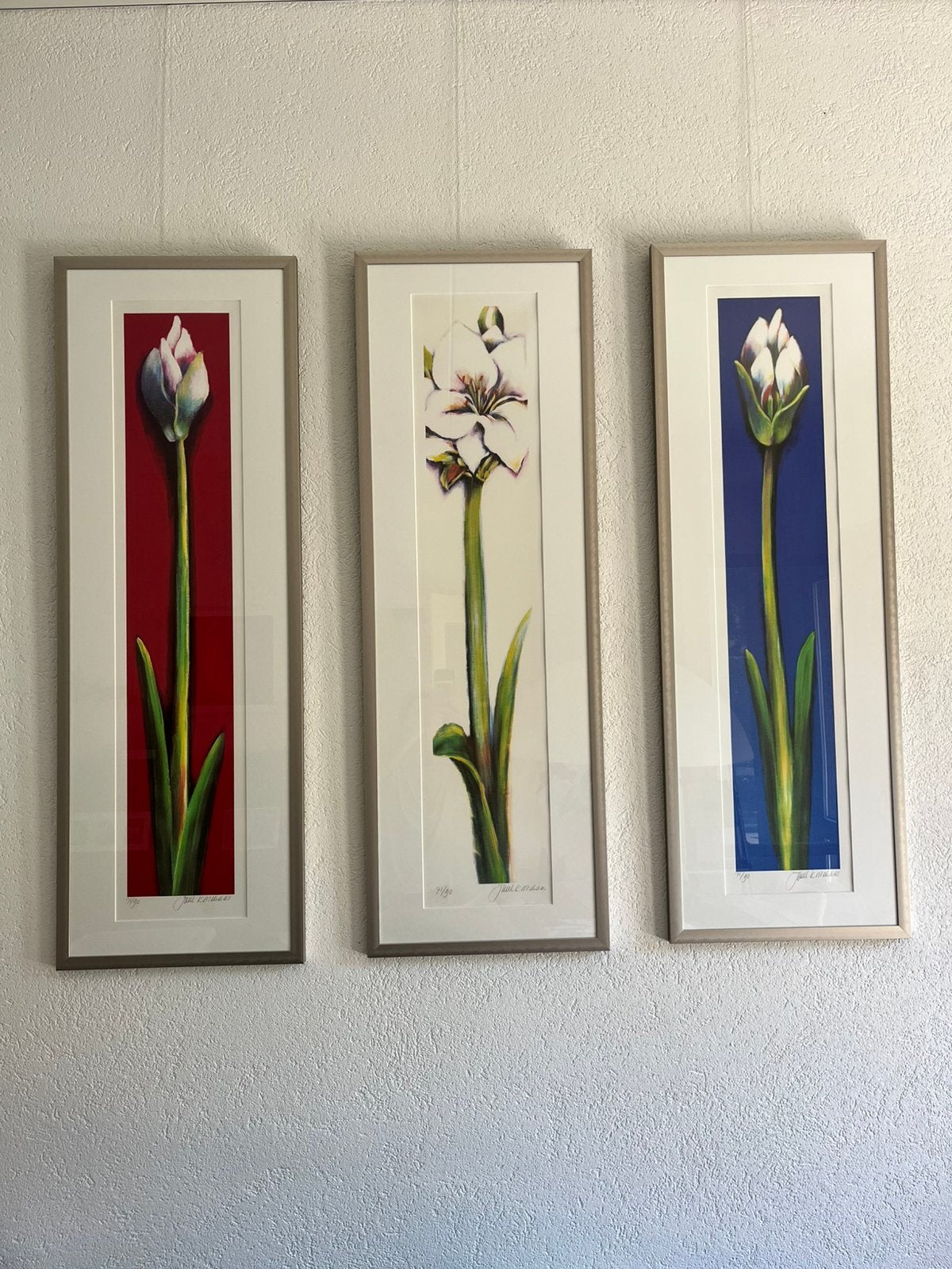 3 gesigneerde Amaryllis werken Juul Kortkaas – 71/90, Ophalen