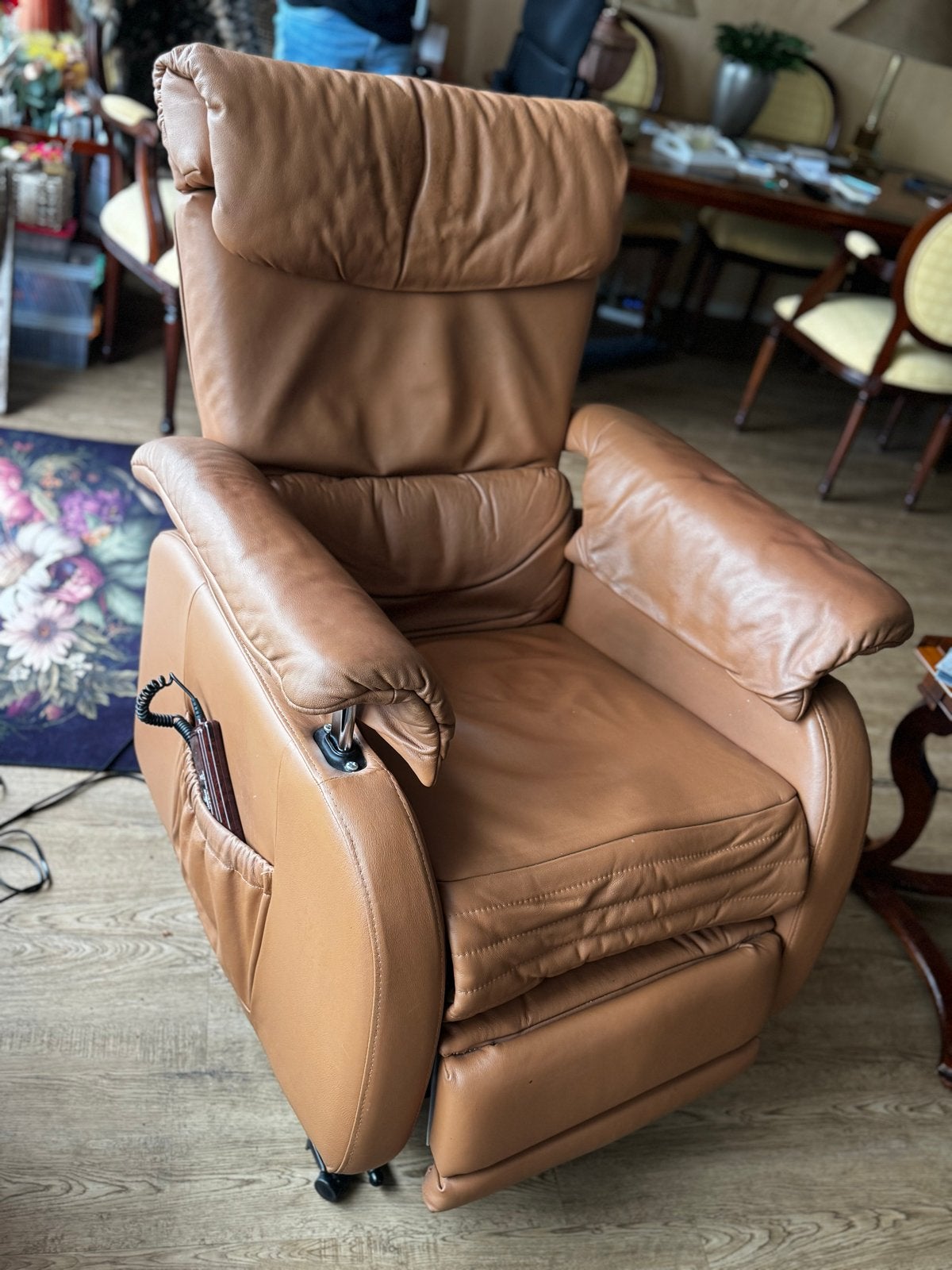 Leren Himolla Relaxfauteuil -, Huis en Inrichting, Fauteuils, Ophalen, Gebruikt, Leer, 75 tot 100 cm