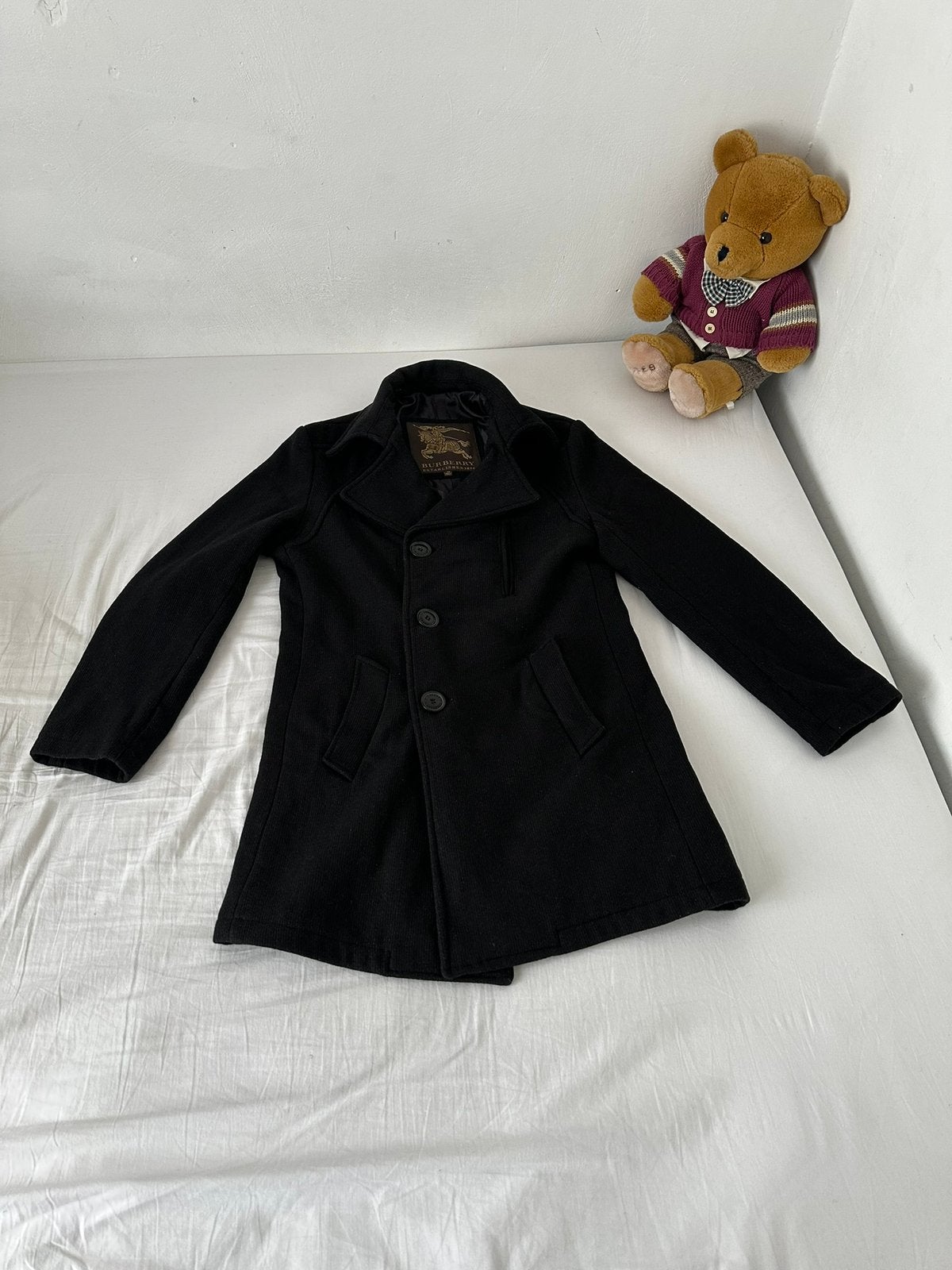Vintage Burberry trenchcoat, Maat 48/50 (M), Zwart, Ophalen of Verzenden, Zo goed als nieuw