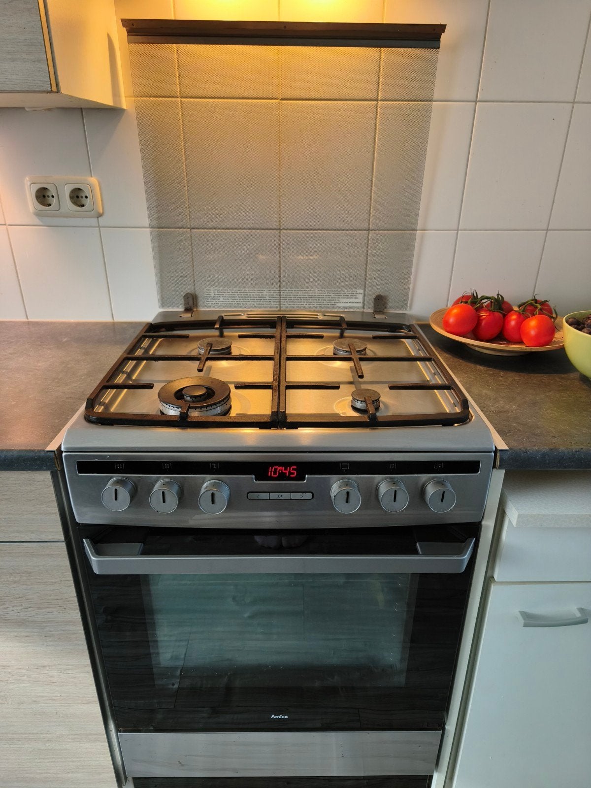 Vrijstaand Gasfornuis met Oven, Ophalen, Gebruikt, 60 cm of meer, 4 kookzones