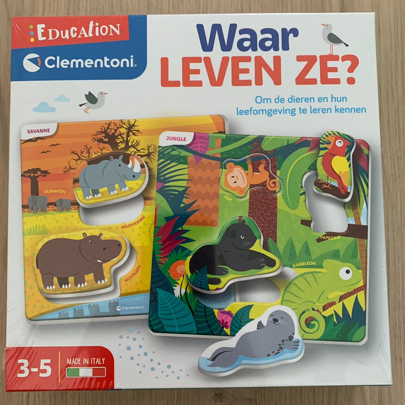 Nieuw in de seal: Educatief dierenspel; ‘Waar leven ze?’, Ophalen of Verzenden, Nieuw, Puzzelen