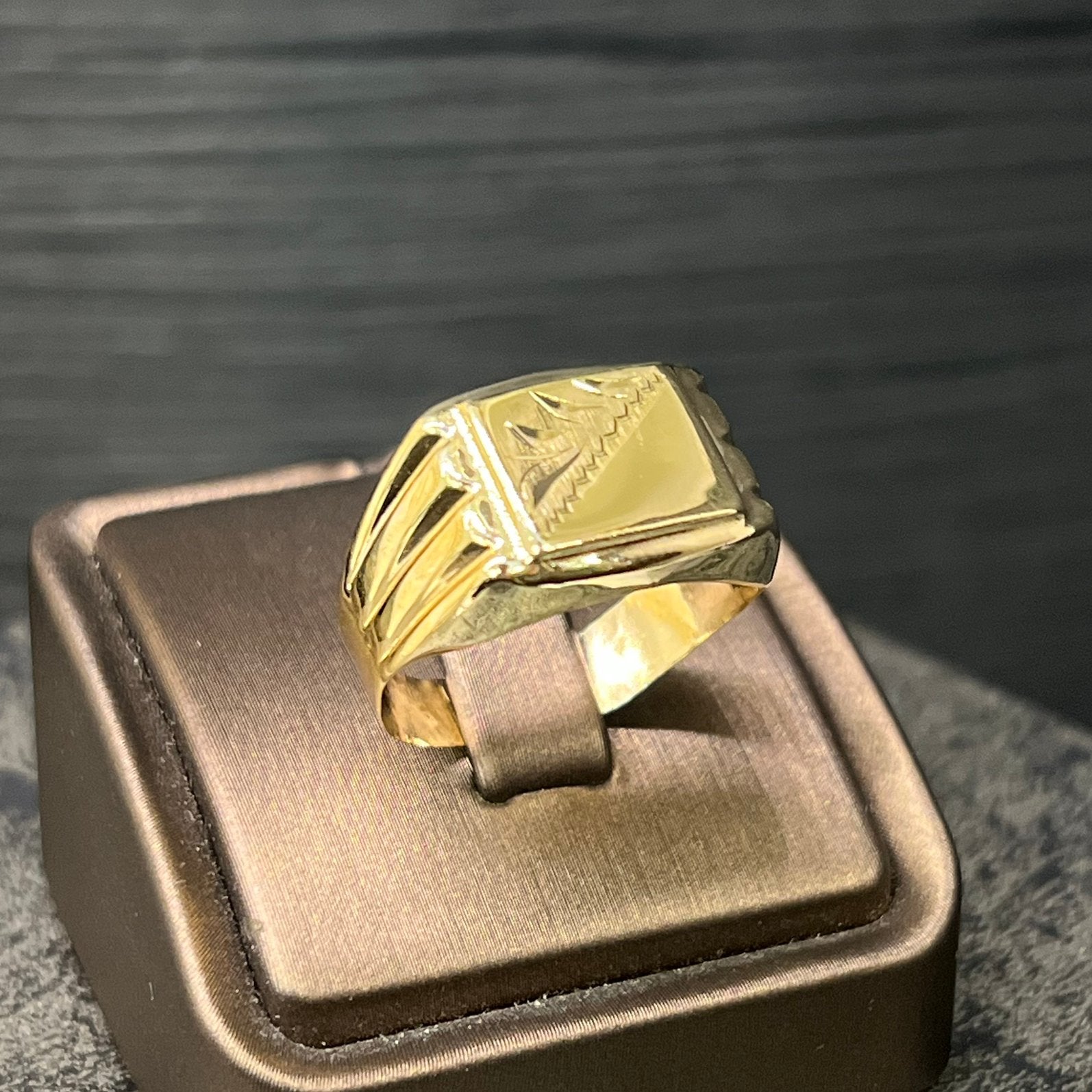 14k gouden zegelring ring, Ophalen of Verzenden, Zo goed als nieuw, Goud, Heer