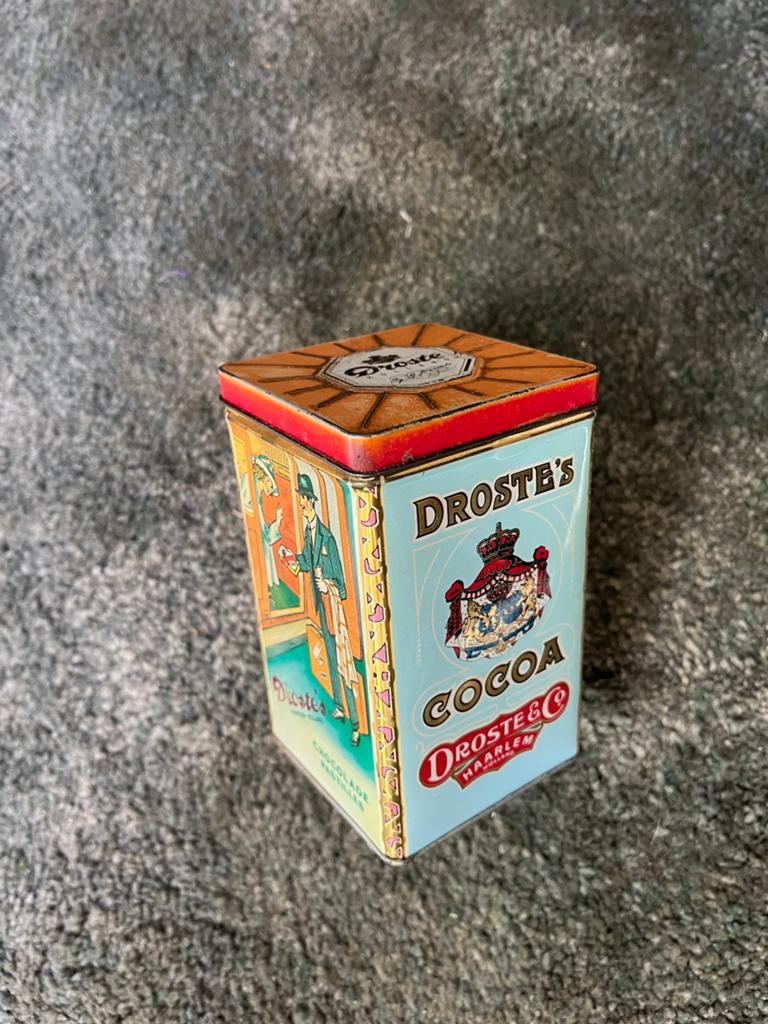 Vintage Droste blik – verzamelblik cacao Haarlem Holland, Ophalen of Verzenden, Zo goed als nieuw, Overige, Droste