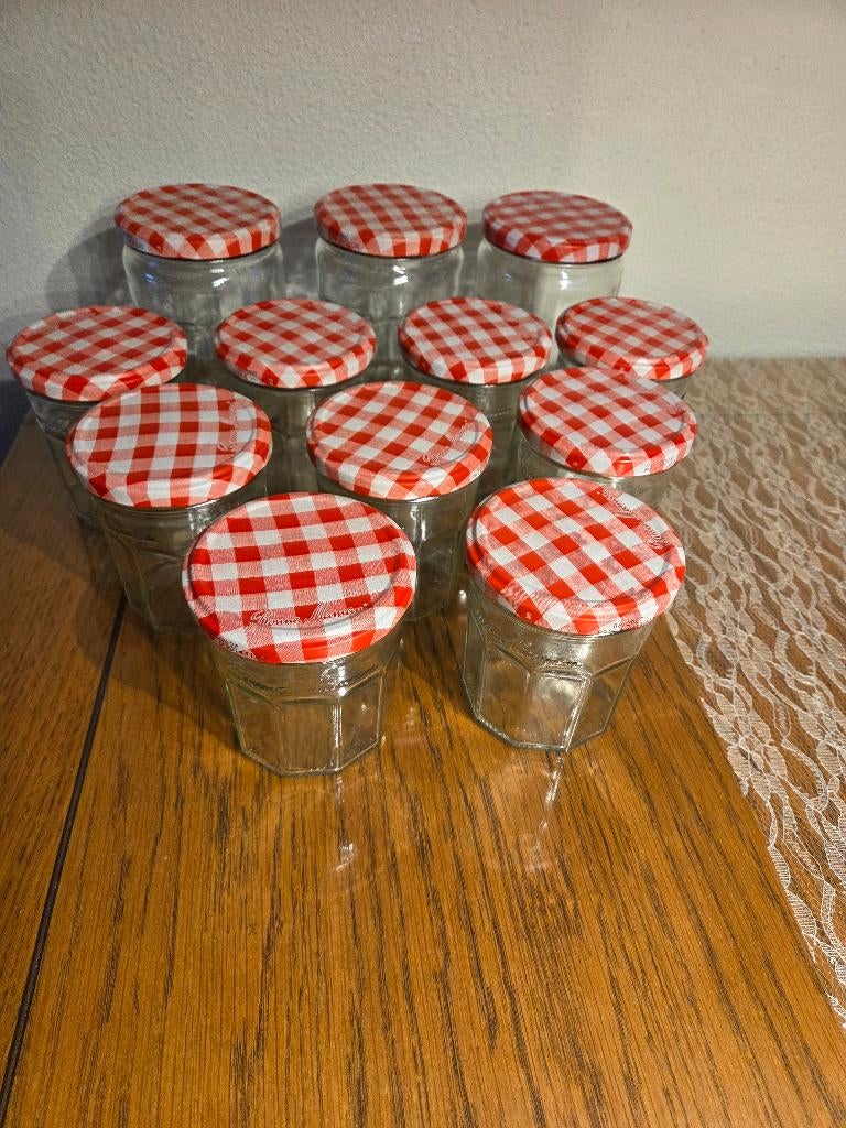 Jampot glazen, Glas of Glazen, Ophalen of Verzenden, Overige stijlen, Glas