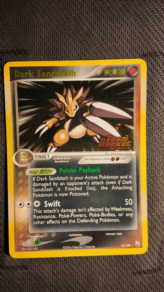 Dark Sandslash 18 Team Rocket Returns | Pokemon kaart, Ophalen, Zo goed als nieuw, Losse kaart, Foil