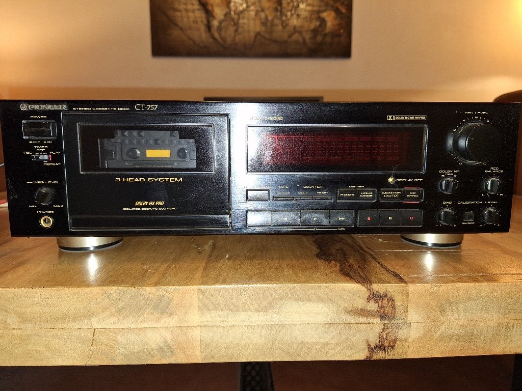Pioneer CT-757 Stereo Cassettedeck - 3-Head System, Audio, Tv en Foto, Ophalen, Enkel, Sony, Tiptoetsen