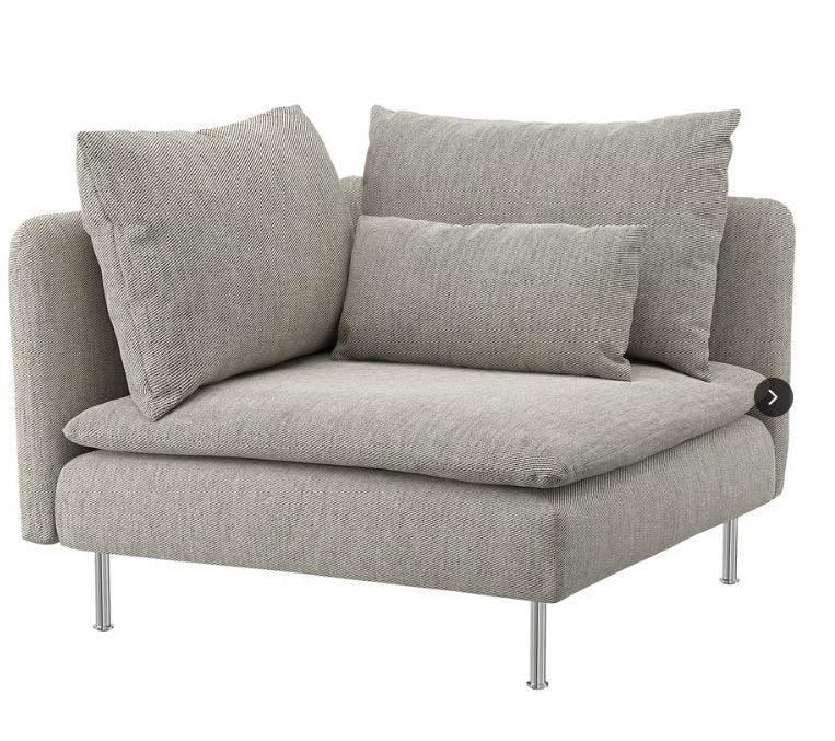 Ikea soderhamn kussens (2 groot 1 klein) zonder hoes, Ophalen of Verzenden, Zo goed als nieuw, Wit, Vierkant