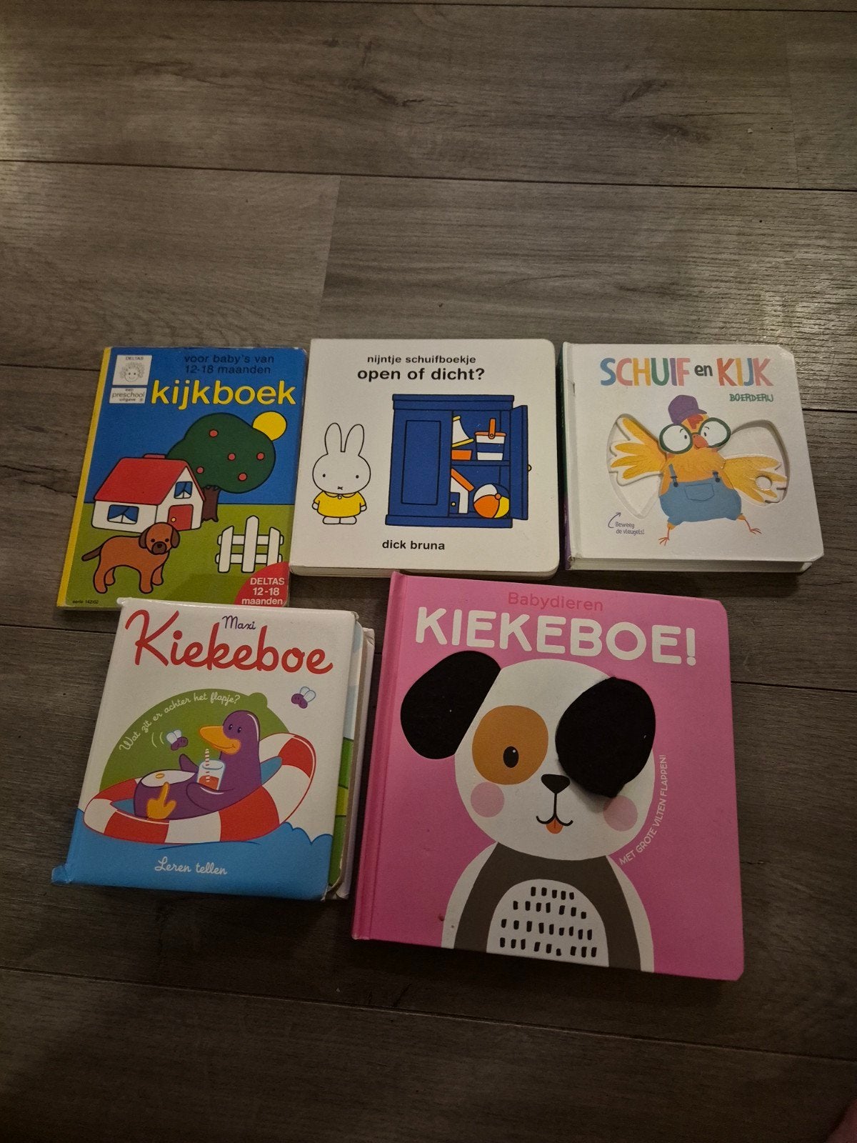 5 leuke babyboekjes - kijkboek, schuifboek en meer, Ophalen of Verzenden, Gebruikt, Overige typen