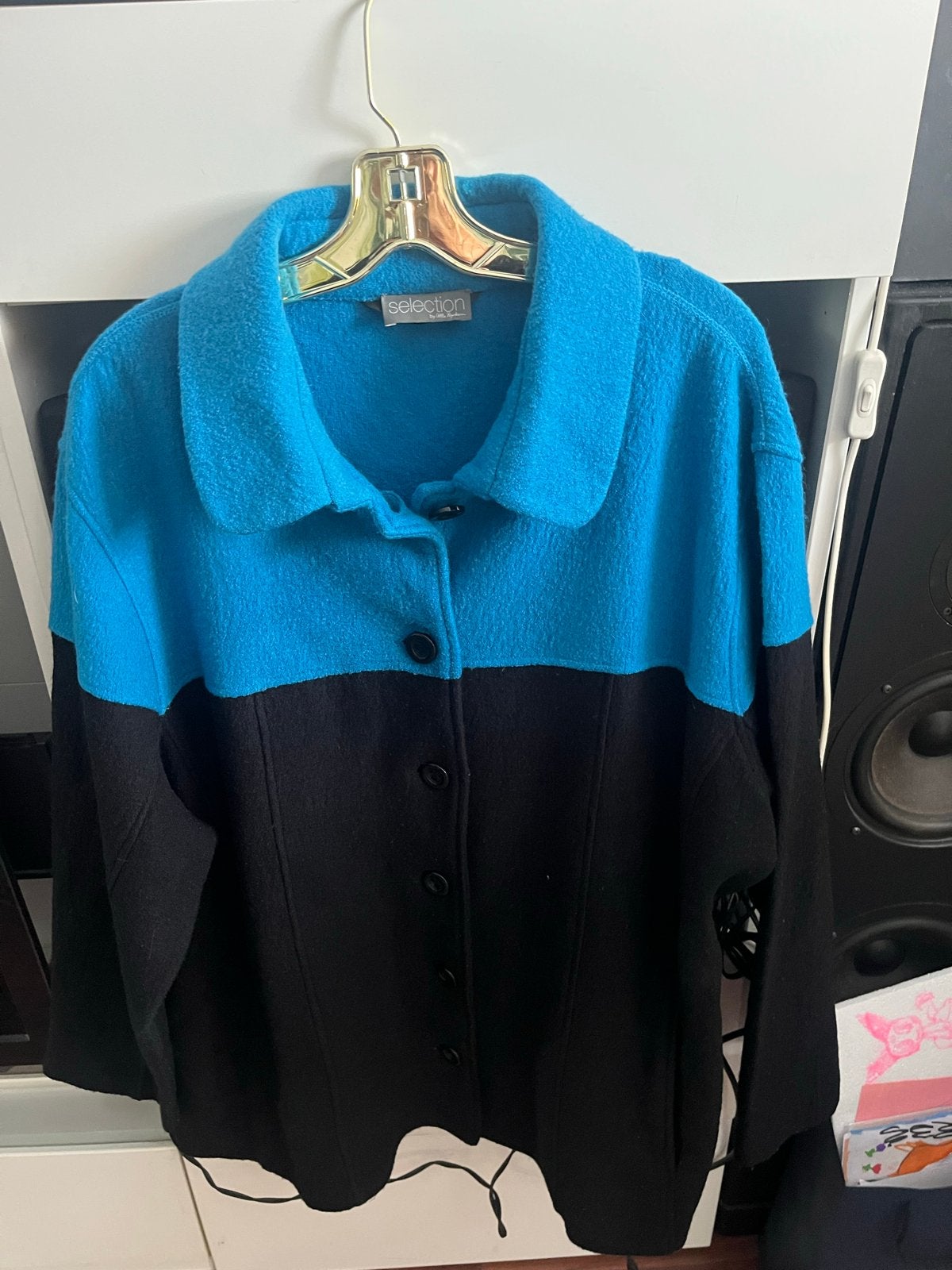 Selection by Ulla Popken wollen jas -maat 3XL, Ophalen of Verzenden, Zo goed als nieuw, Blauw, Jas of Mantel