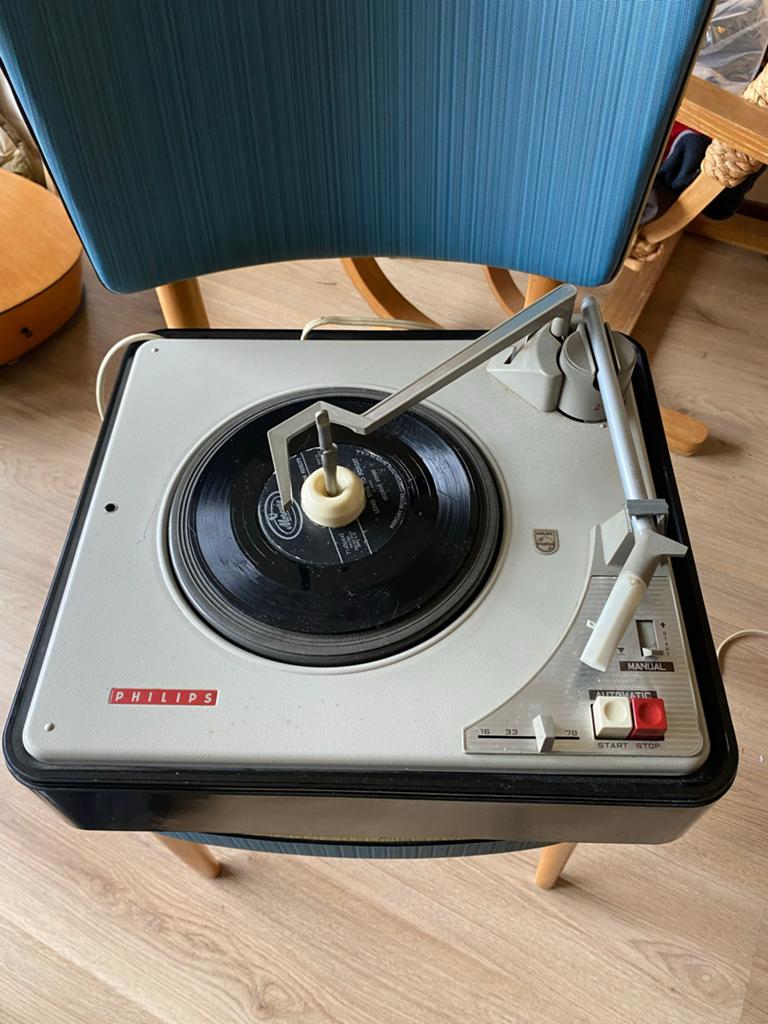 Vintage Philips Platenspeler, Philips, Gebruikt, Automatisch, Ophalen of Verzenden