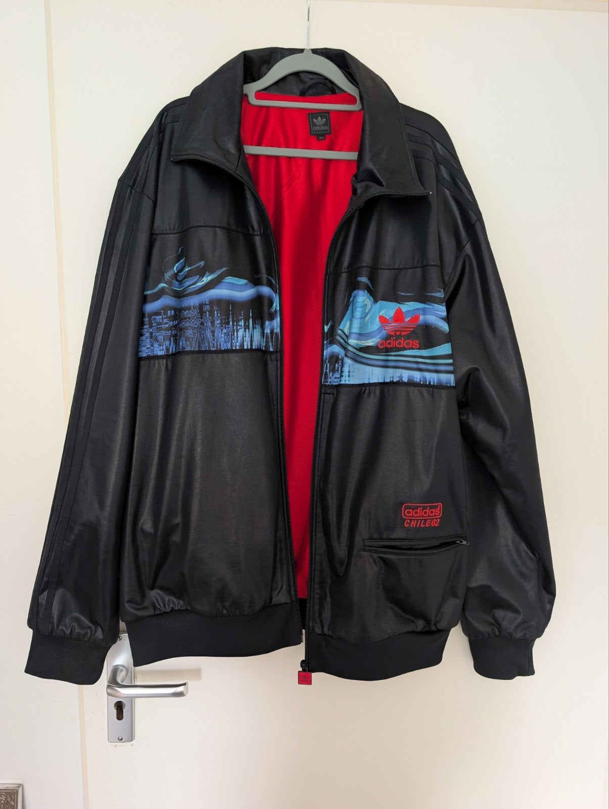Adidas Chile 62 Track Jacket Zwart - Maat 2XL, Zwart, Overige maten, Ophalen of Verzenden, Zo goed als nieuw