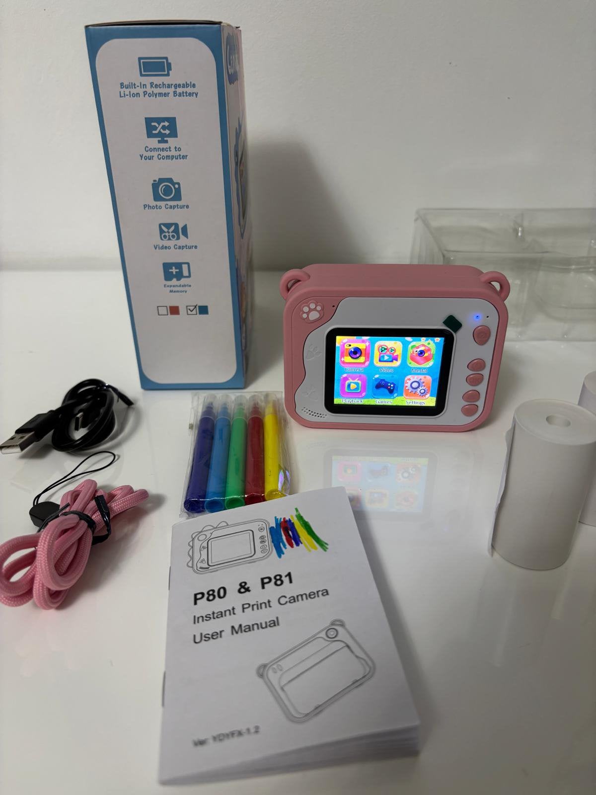 Ilona 3in1 digitale kindercamera+fotoprinter voor kinderen, Ophalen of Verzenden, Zo goed als nieuw