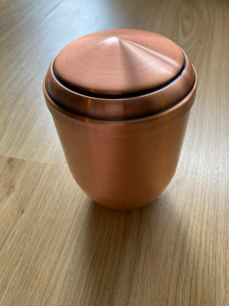 Koperen urn met deksel, Ophalen of Verzenden, Koper