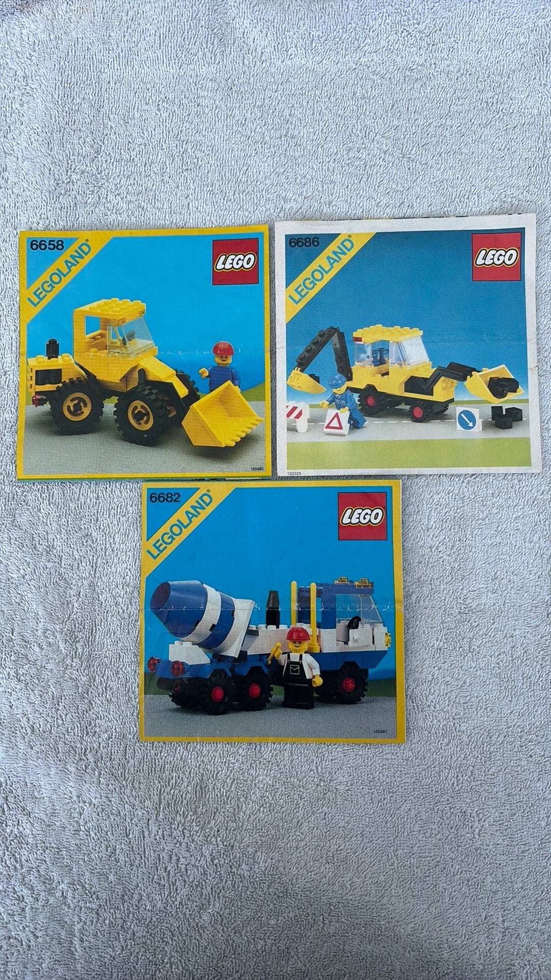 Vintage LEGO Legoland instructieboekjes 6658 6682 6686, Gebruikt, Lego, Overige typen, Ophalen of Verzenden