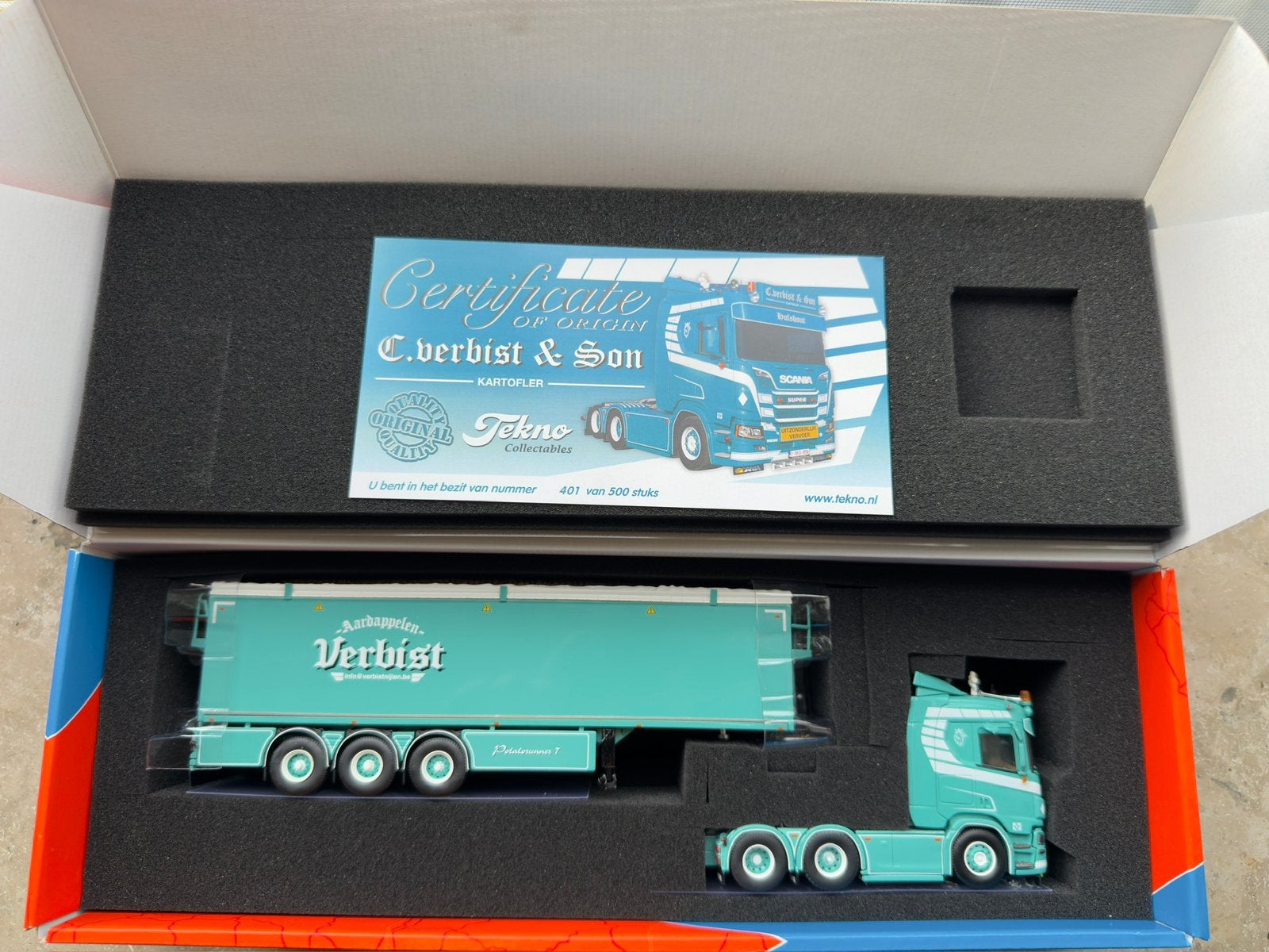 Tekno 1:50 Verbist Scania NextGen, Verzenden, Nieuw, Bus of Vrachtwagen, Tekno