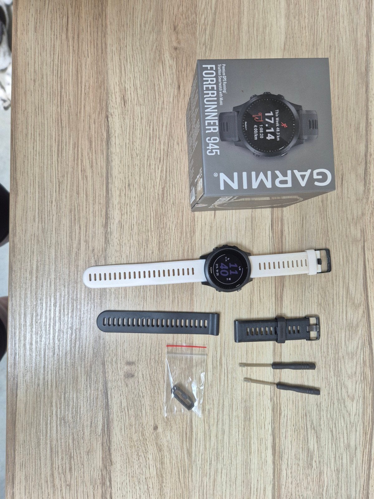 Garmin Forerunner 945 GPS Hardloop/Triatlon Smartwatch, Gebruikt, Zwart, Garmin, Ophalen of Verzenden
