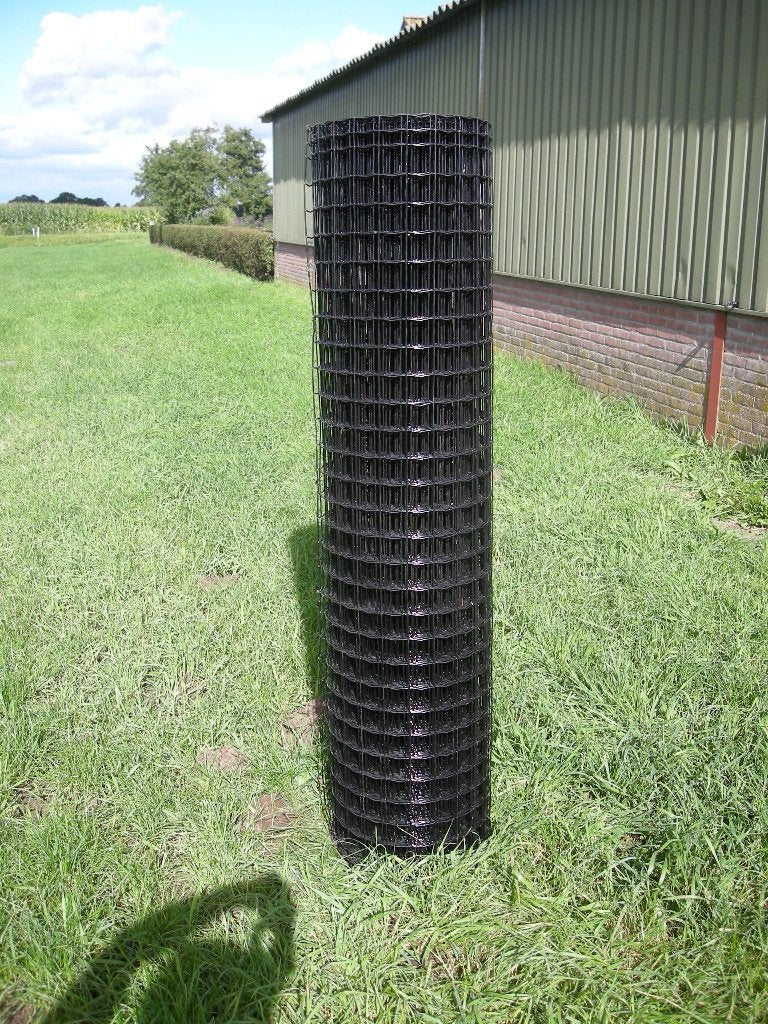 Gaas Eurofence 150 cm hoog maas 5x5 zwart DRAADDIKTE 2,5MM, Ophalen, Nieuw, 20 meter of meer, Gaas
