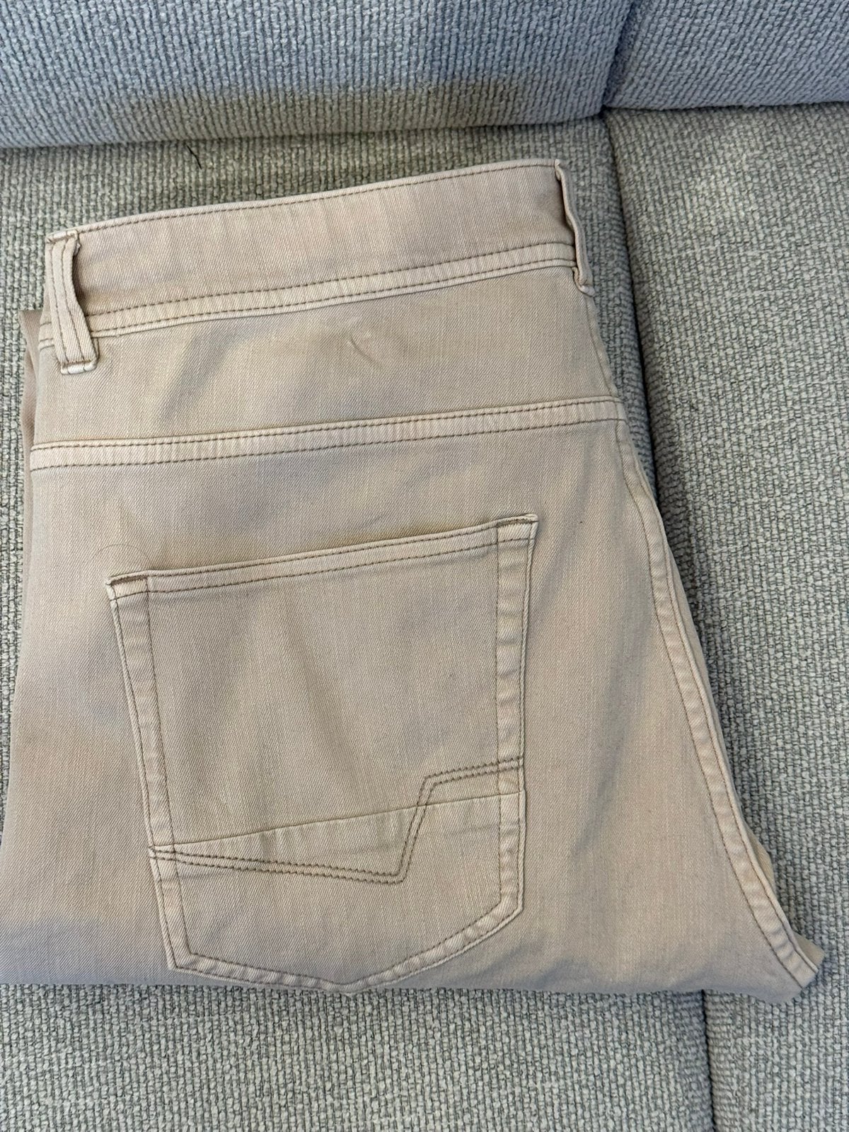 Esprit herenbroek Slim 33/34 beige organisch katoen, Ophalen of Verzenden, Gedragen, Overige maten, Beige