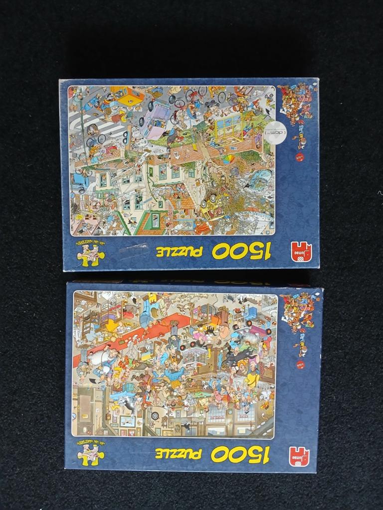 Jan van Haasteren Puzzels - De Storm & De Hondenshow, Hobby en Vrije tijd, Denksport en Puzzels, Ophalen of Verzenden, Meer dan 1500 stukjes