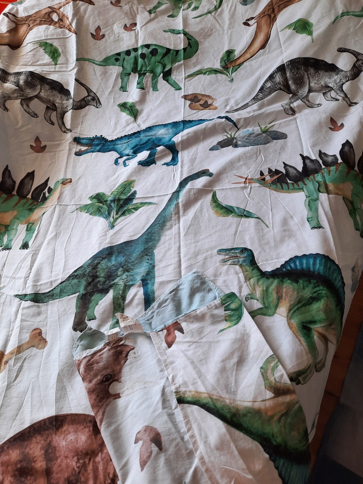 Dekbedovertrek met dinosauriërs - MICK - OEKO-TEX, Ophalen of Verzenden, Jongetje of Meisje, Dekbedovertrek