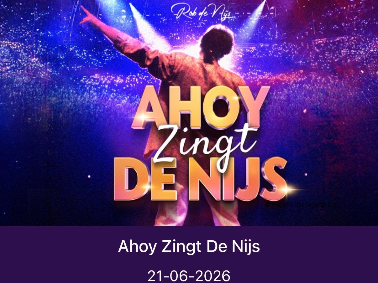 Ter overname 4 tickets voor vanavond in ahoy, Twee personen