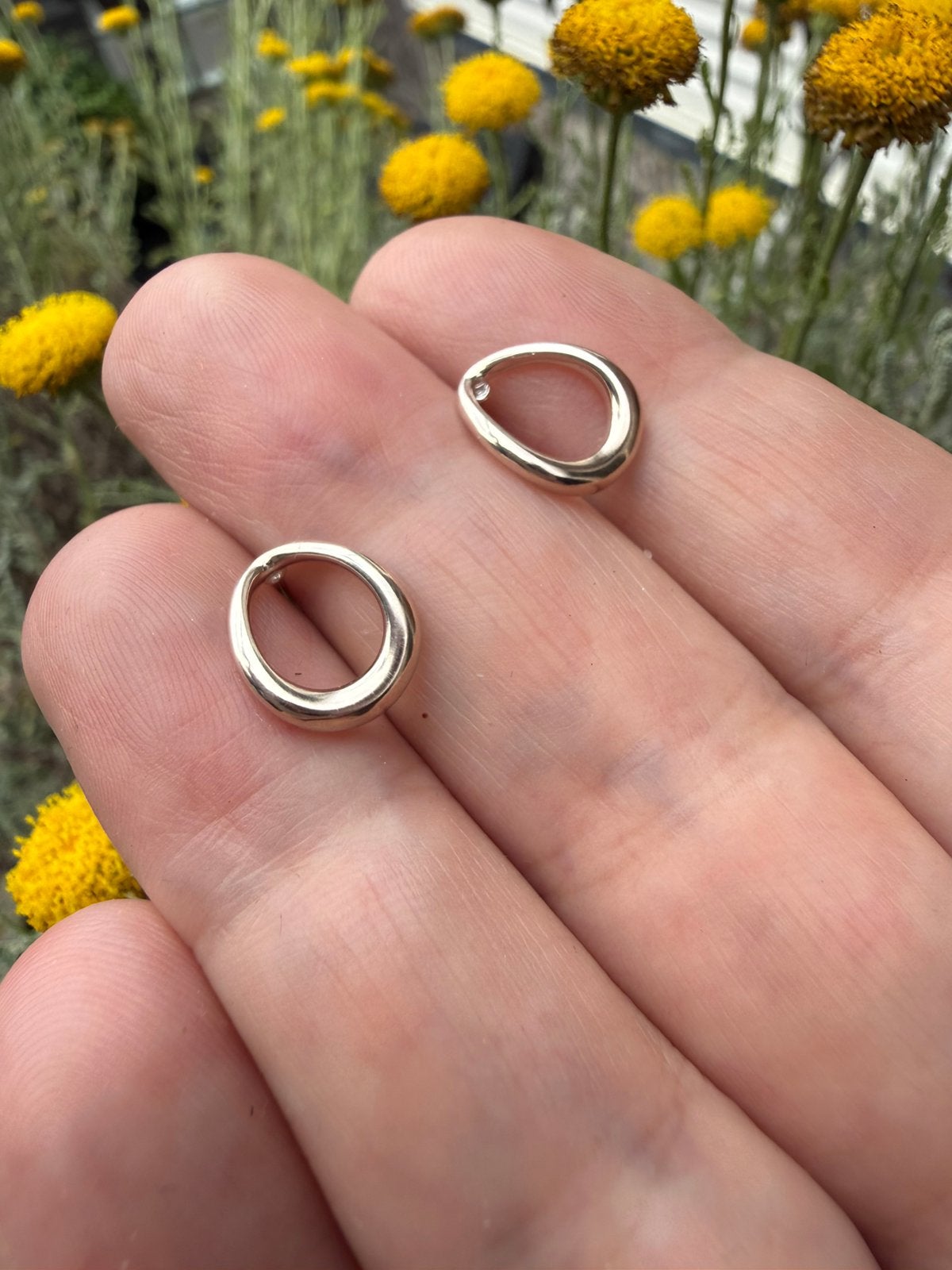 H264/ Zilveren GEORG JENSEN modernist oorbellen, Gebruikt, Verzenden, X, Zilver