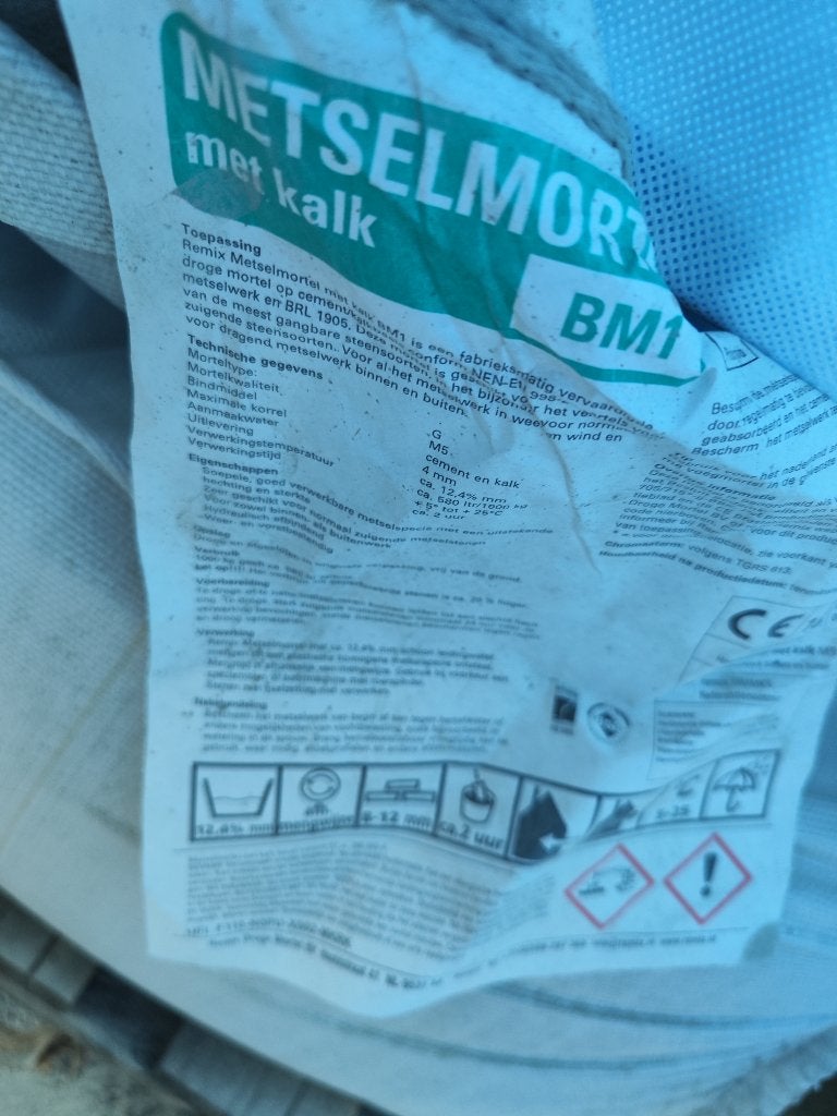 Metselmortel Gratis, Doe-het-zelf en Verbouw, Metselstenen, Ophalen, Nieuw, Overige typen