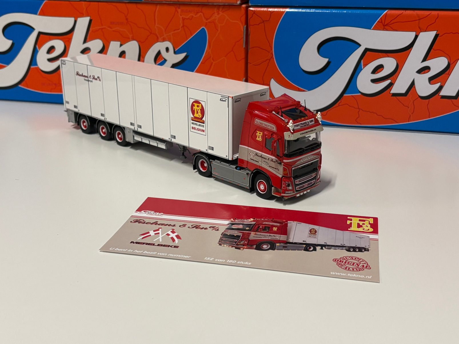 Tekno Fisotrans, Hobby en Vrije tijd, Modelauto's | 1:50, Ophalen of Verzenden, Zo goed als nieuw, Bus of Vrachtwagen, Tekno
