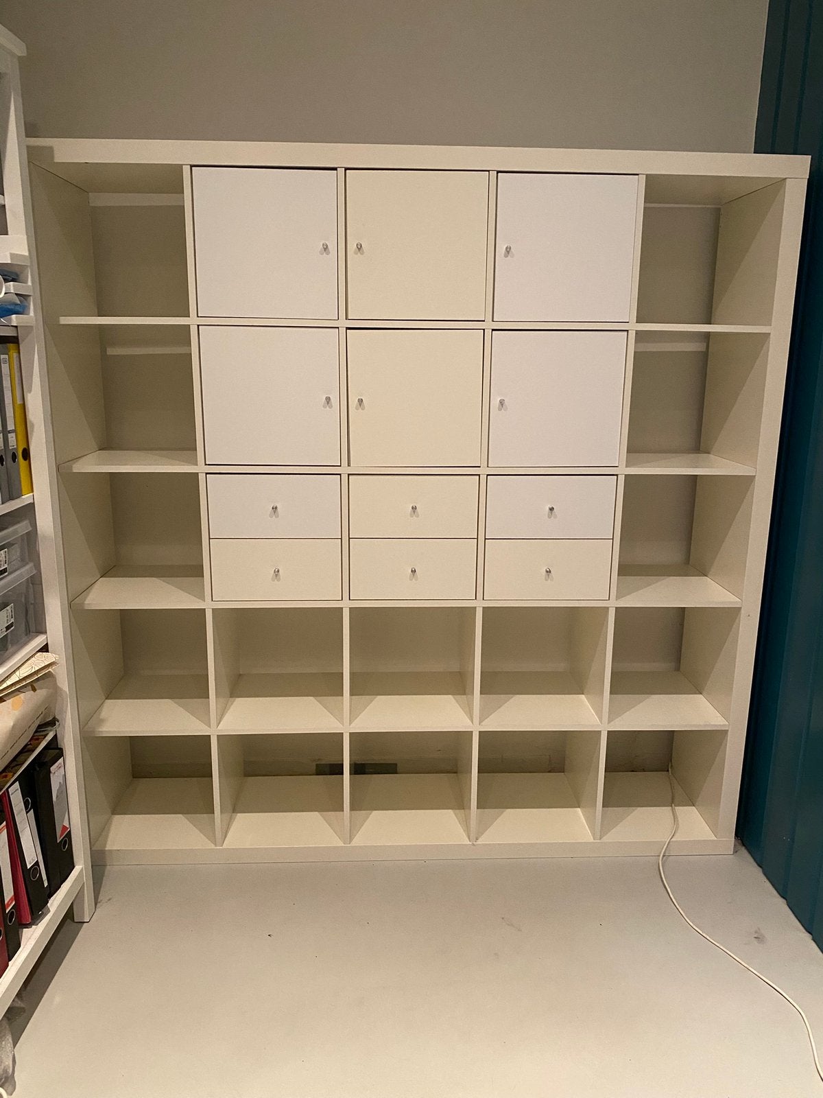 Kallax kast 5x5 wit, Ophalen, Gebruikt, 150 tot 200 cm, Modern