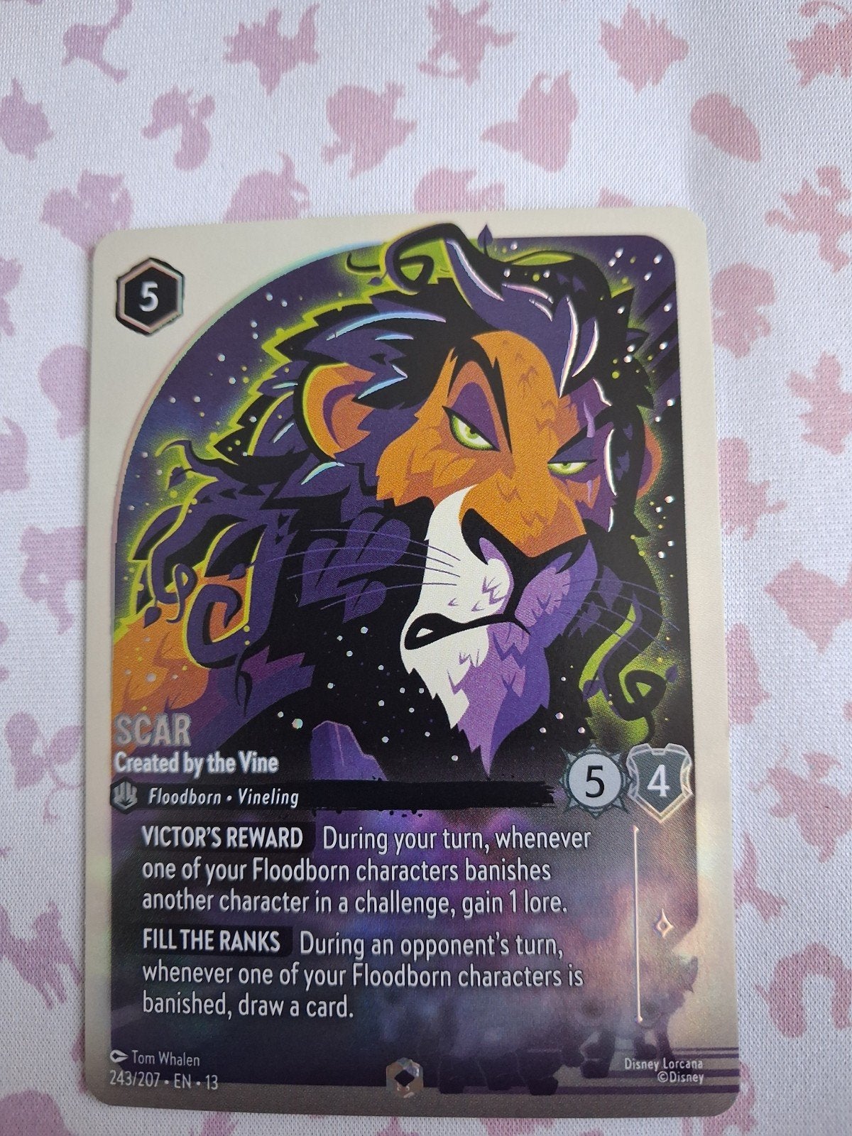 Scar Created by the vine lorcana enchanted, Hobby en Vrije tijd, Verzamelkaartspellen | Overige, Ophalen of Verzenden, Zo goed als nieuw