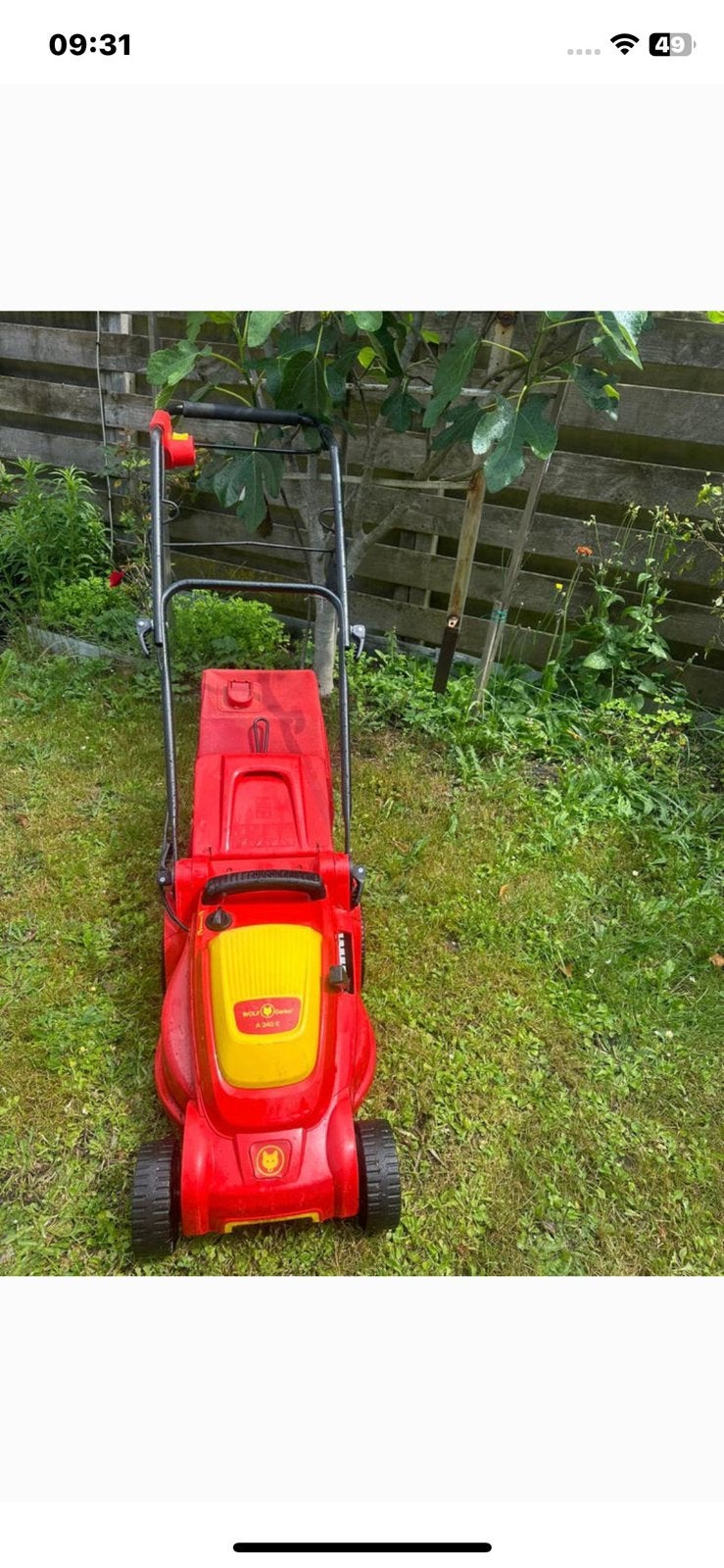 Te koop goede elektrische grasmaaier van Wolf met instelbare, Ophalen of Verzenden, Zo goed als nieuw