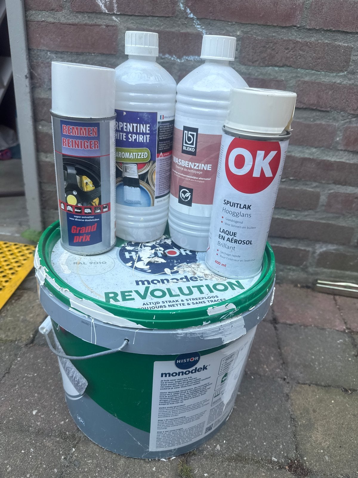 Histor Monodek Revolution verf en diverse toebehoren, Ophalen, Wit, 10 tot 15 liter, Verf