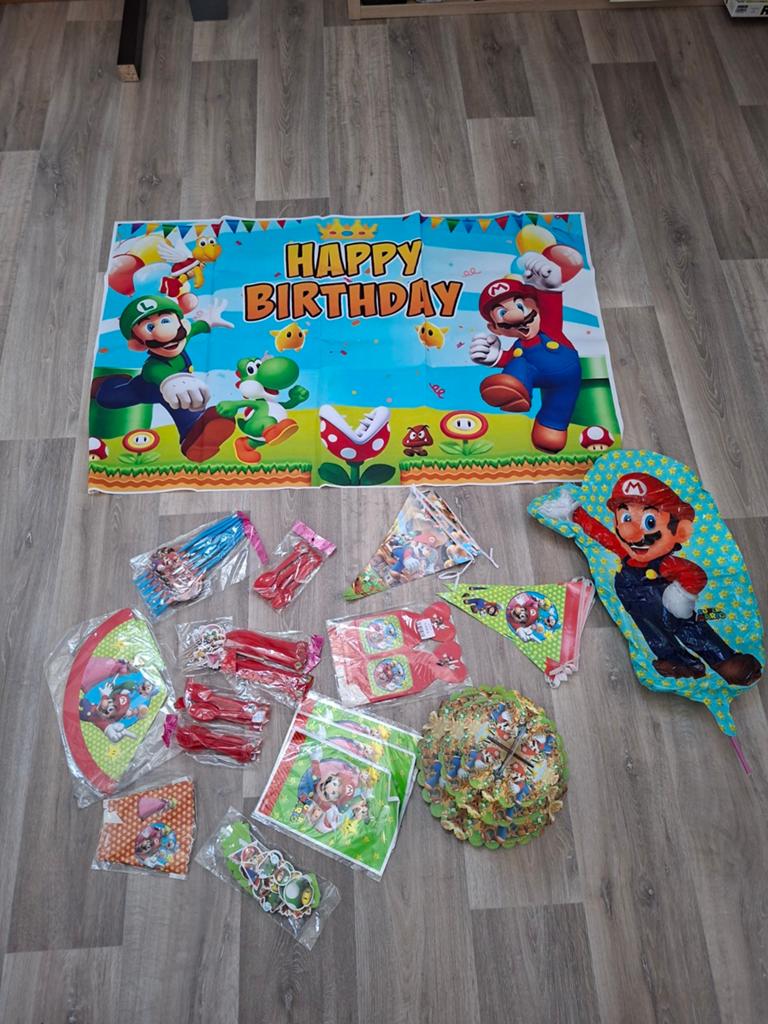 Super Mario verjaardagsversiering, Ophalen, Zo goed als nieuw, Versiering
